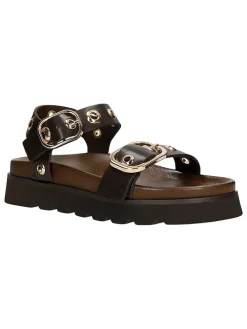 Leren sandalen zwart
