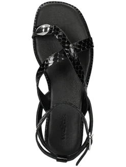 Leren sandalen zwart