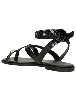 Leren sandalen zwart