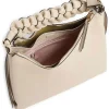 Leren schoudertas beige - (B)34 x (H)23 x (D)11 cm