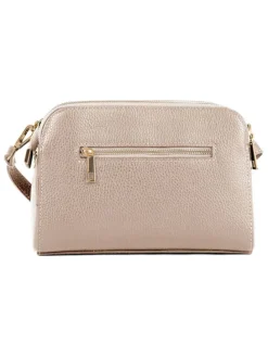 Leren schoudertas "Certosa" beige - (B)24 x (H)16 x (D)8 cm