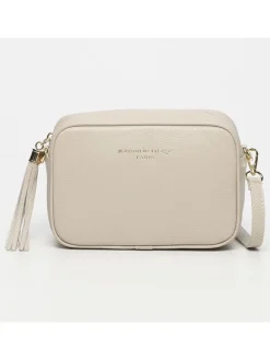 Leren schoudertas "Gaby" crème - (B)28 x (H)22 x (D)8 cm