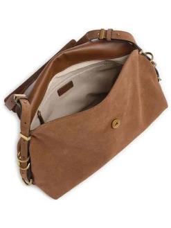 Leren schoudertas lichtbruin - (B)32 x (H)19 x (D)12 cm