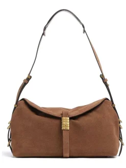 Leren schoudertas lichtbruin - (B)32 x (H)19 x (D)12 cm