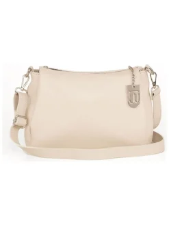 Leren schoudertas "Melfi" crème - (B)26 x (H)19 x (D)9 cm