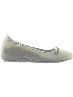 Leren sleehakballerina's groen