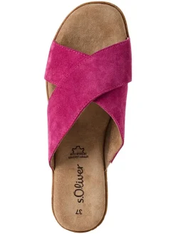 Leren sleehakinstappers roze
