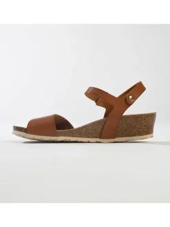 Leren sleehaksandalen