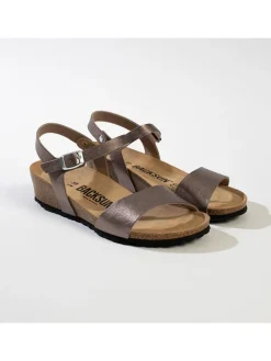 Leren sleehaksandalen 