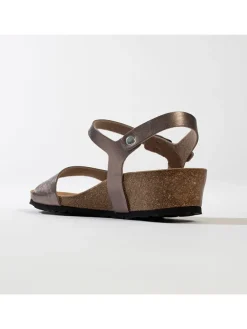 Leren sleehaksandalen 