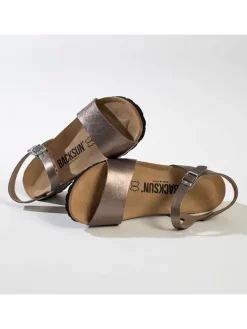 Leren sleehaksandalen 