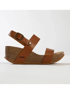 Leren sleehaksandalen