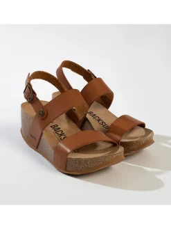 Leren sleehaksandalen