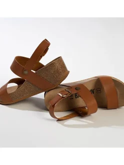 Leren sleehaksandalen