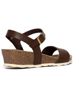 Leren sleehaksandalen 