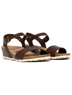 Leren sleehaksandalen 