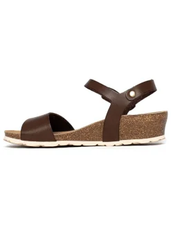 Leren sleehaksandalen 