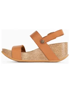 Leren sleehaksandalen