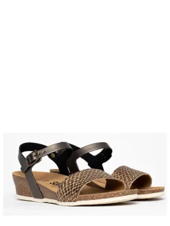 Leren sleehaksandalen
