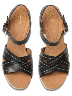 Leren sleehaksandalen 
