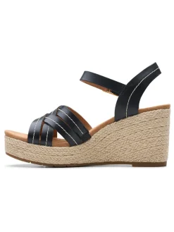 Leren sleehaksandalen 
