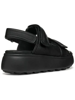Leren sleehaksandalen "Spherica EC4" zwart