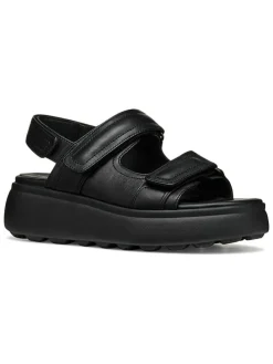Leren sleehaksandalen 