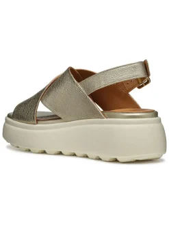 Leren sleehaksandalen 