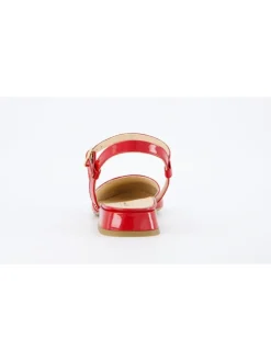 Leren slingballerina's rood