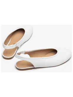 Leren slingballerina's wit