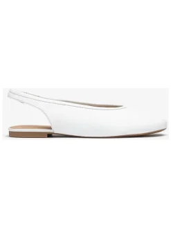 Leren slingballerina's wit