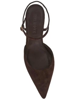 Leren slingpumps "Adelaide" bruin