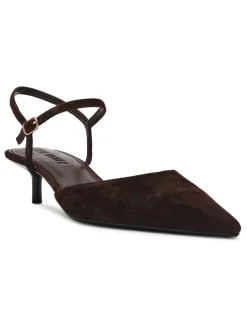 Leren slingpumps 