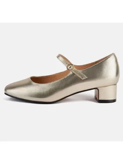 Leren slingpumps "Fall in Love" goudkleurig