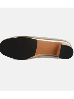 Leren slingpumps 