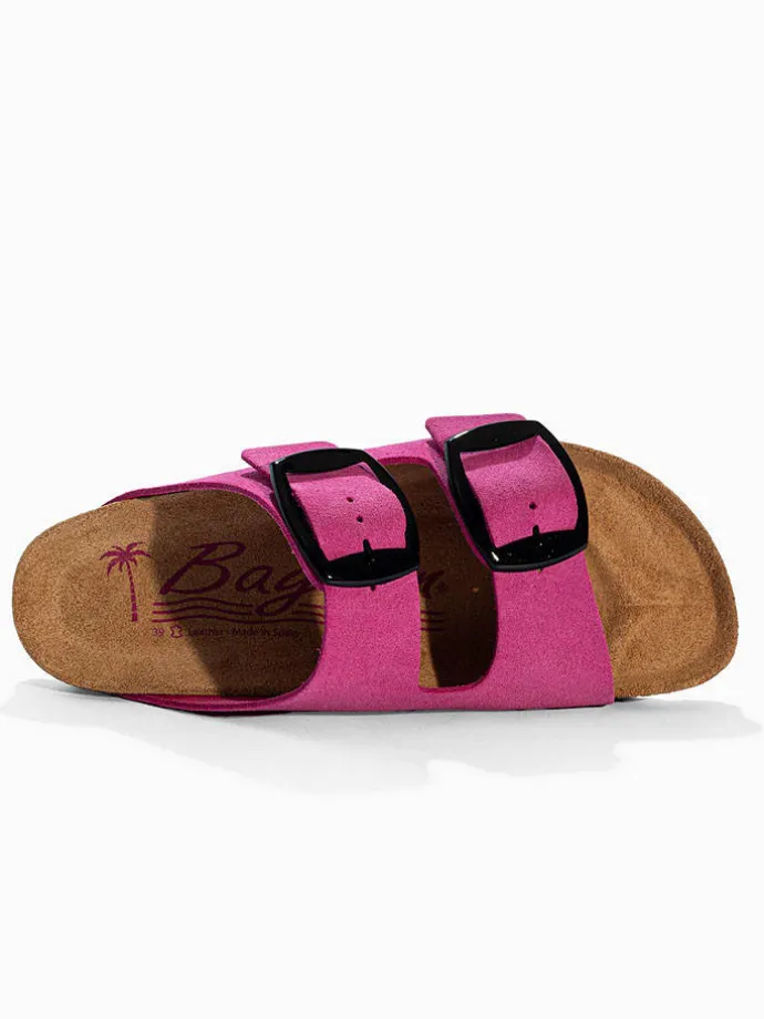 Leren slippers "Alicante" roze