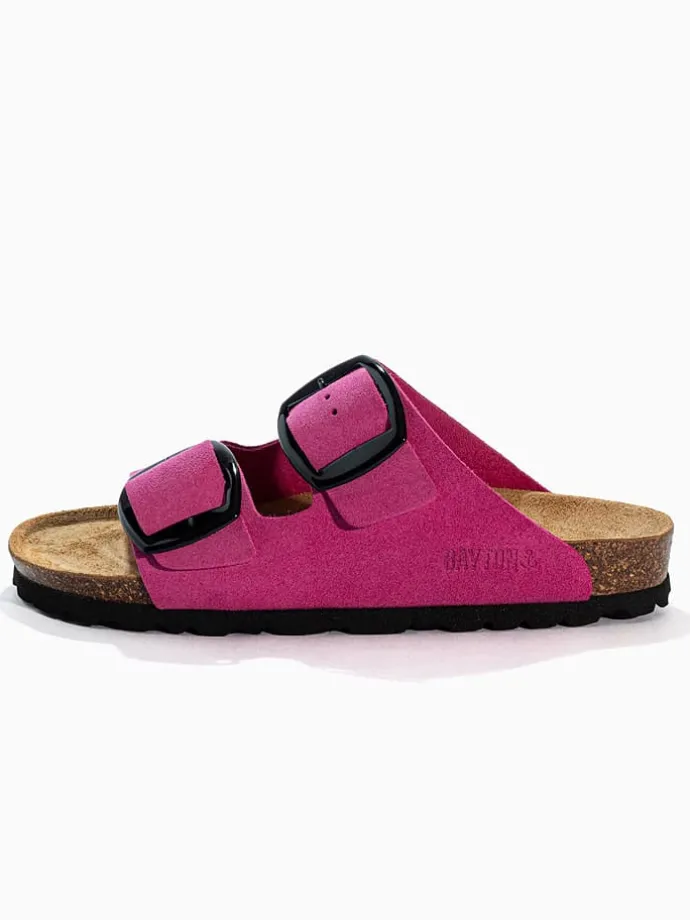 Leren slippers "Alicante" roze