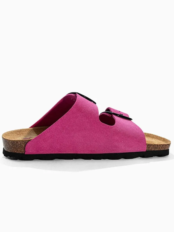 Leren slippers "Alicante" roze