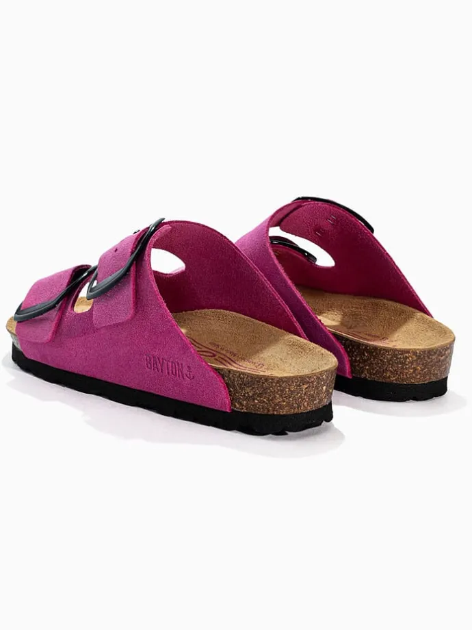 Leren slippers "Alicante" roze