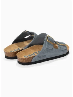 Leren slippers "Atlas" grijs
