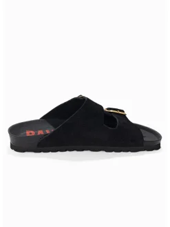 Leren slippers "Atlas" zwart