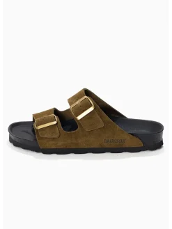 Leren slippers "Bali" kaki