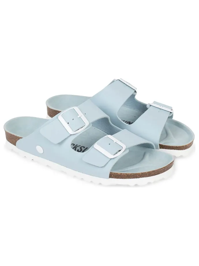 Leren slippers "Bali" lichtblauw