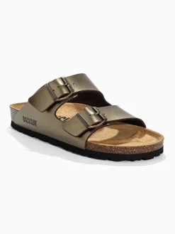 Leren slippers "Bali" lichtbruin