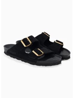 Leren slippers "Bali" zwart