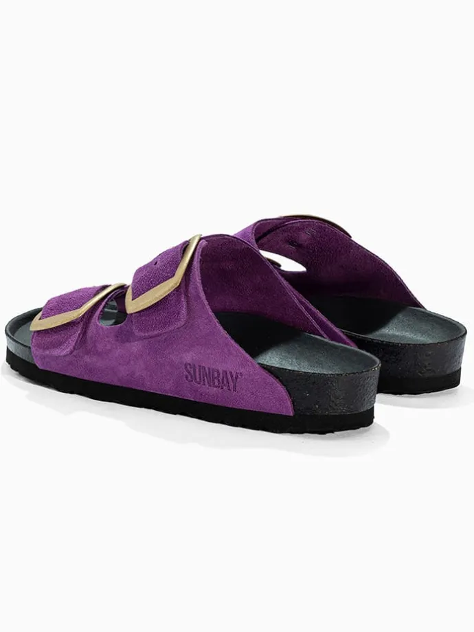 Leren slippers "Calen" paars