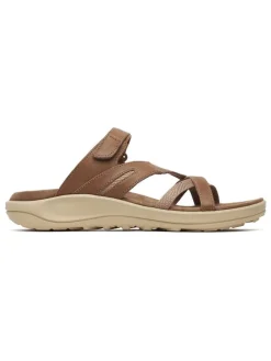 Leren slippers "District 4" bruin