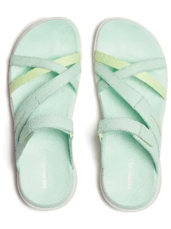 Leren slippers "District 4" groen
