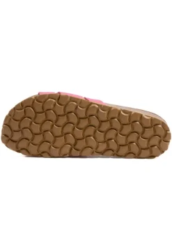 Leren slippers fuchsia