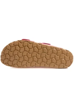 Leren slippers fuchsia
